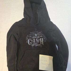 2T Johnny Cash boys black hoodie